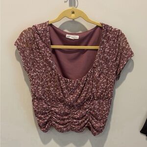 Aeropostale Women's Patterned Blouse - Dusty Rose